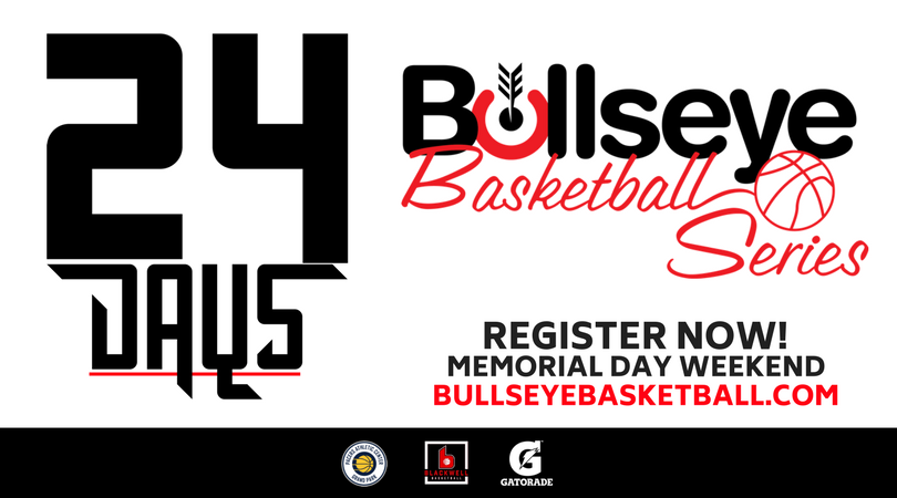 Just a few weeks left to secure your spot in the 2018 #BullseyeBasketballSeries Memorial Day weekend tournament! ➡️ bullseye.vip/series