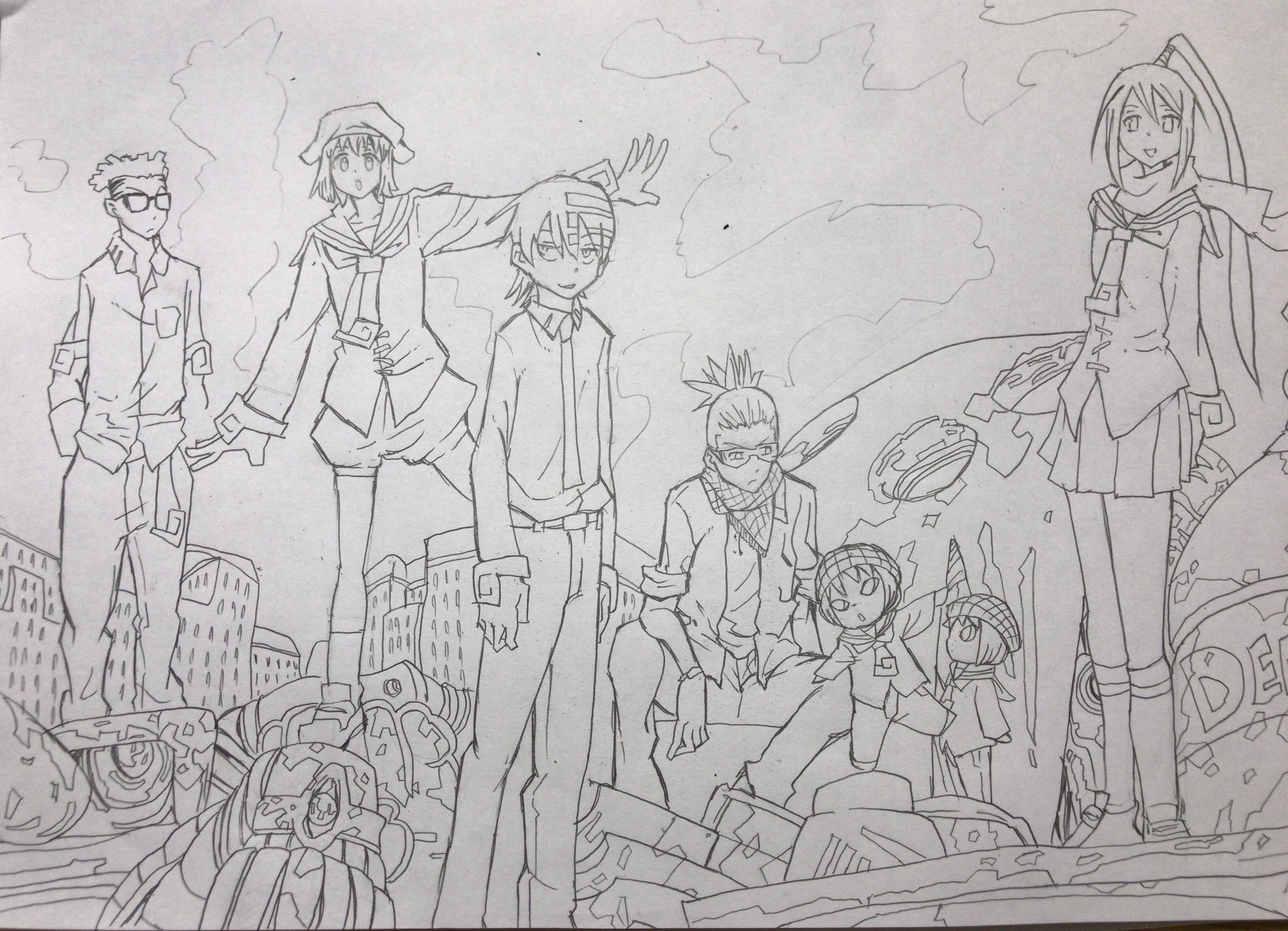 シンクロマン Twitterissa ソウルイーター 大久保篤先生画集 模写 T Co Jjril7g0ga Twitter
