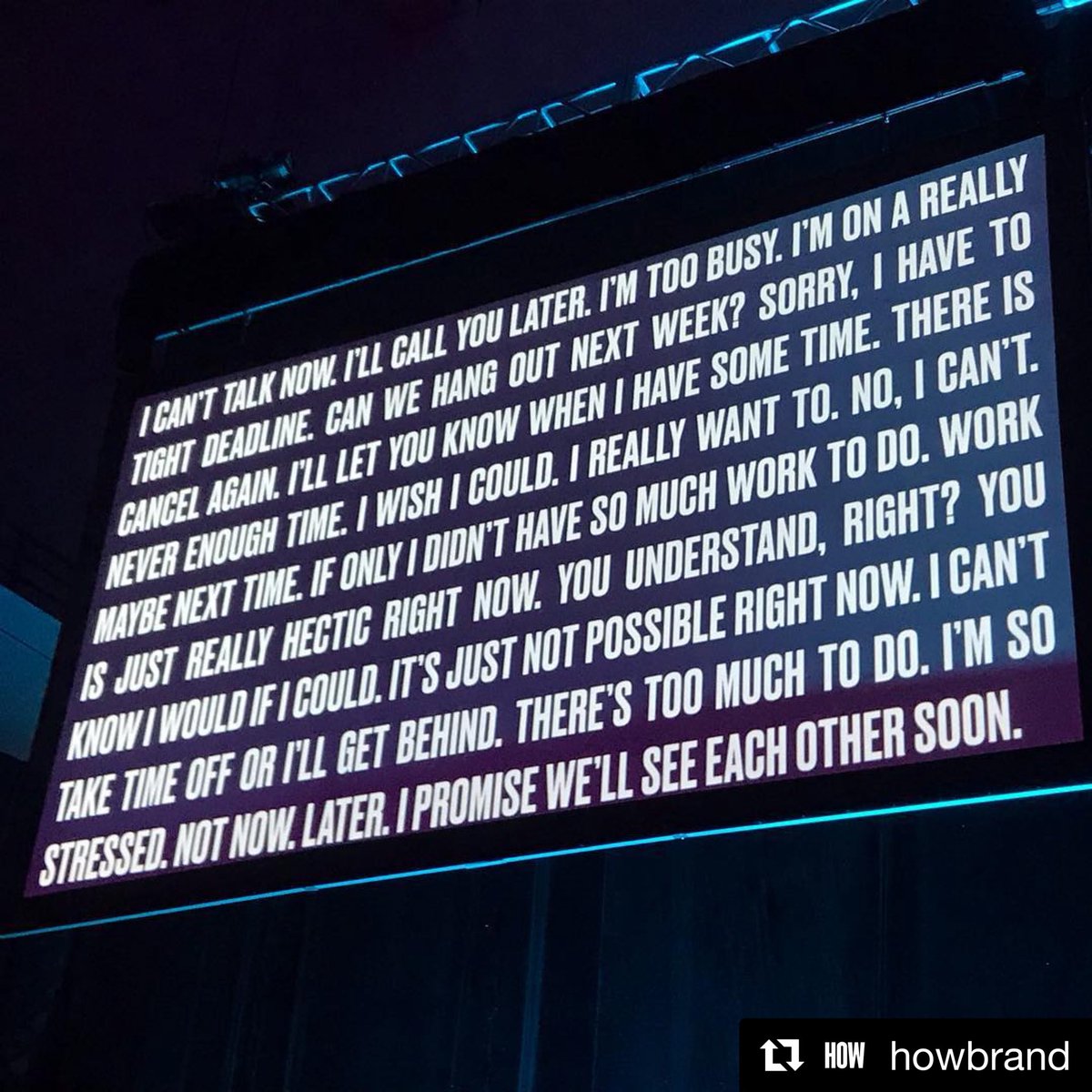PixelPointPage's tweet photo. RT: How many of us are guilty of this?? 👋👋 @tinaessmaker’s Spark talk at #HOWLive was wildly inspiring. It is possible to be both content and ambitious.
#HOWDesignLive #graphicdesign @how_events
@howbrand #howdesignlive2018 https://t.co/mhVW0XDlSh