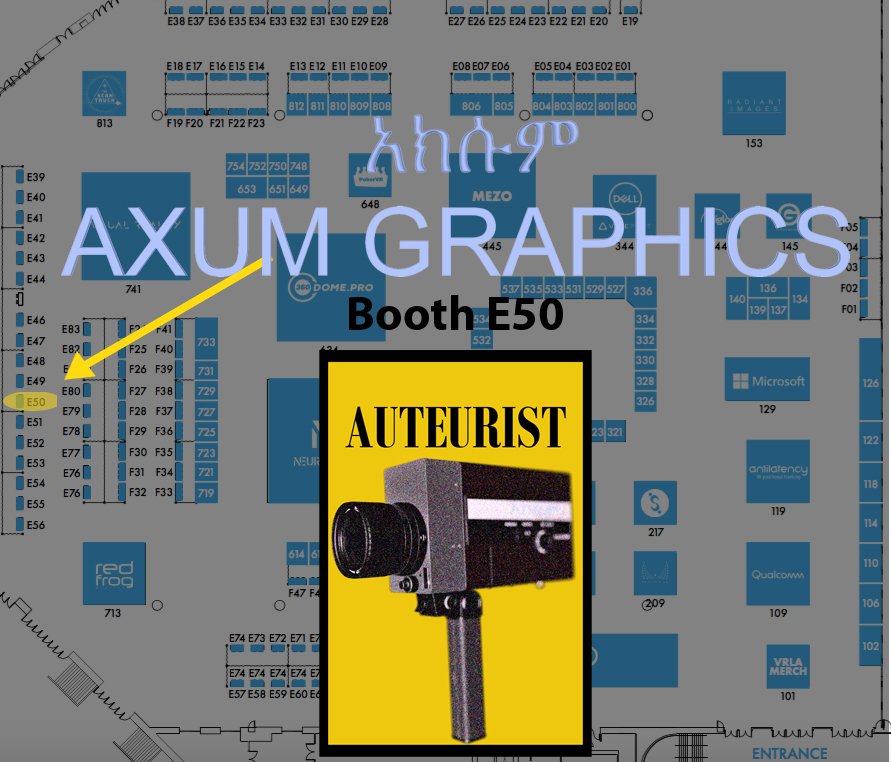 At @vrlosangeles this week? You'll find @axumgraphics at booth E50. Where is that? Check out the floor plan!