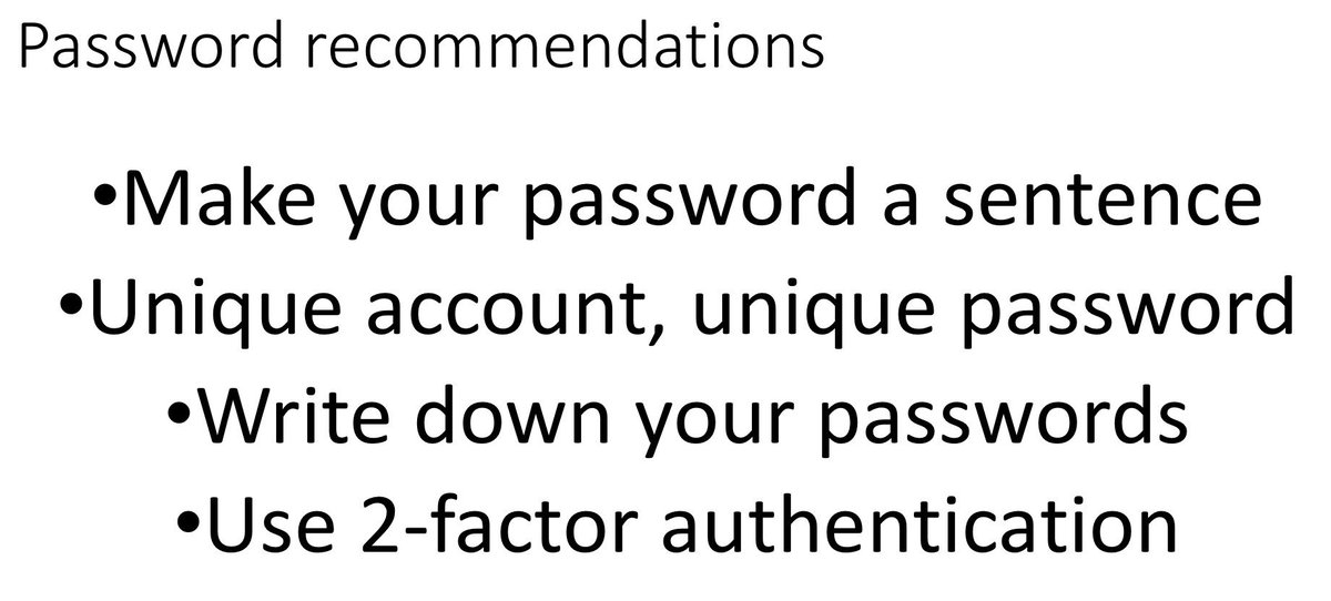 thorsheim's tweet photo. Today is #worldpasswordday. A day to celebrate, and yet another day where you should stop blaming users for bad passwords.

Feel free to RT &amp; distribute the advice in these pictures. https://t.co/8Z5nyYKLM2