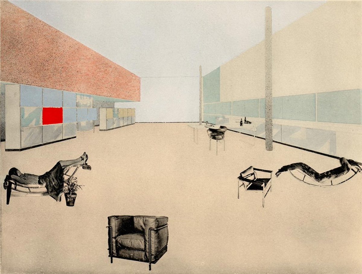 architectuul's tweet photo. Charlotte Perriand "Un équipement interieur d'une habitation" (1929) #architecture #photomontage #desplans https://t.co/DJFHRPg8WM