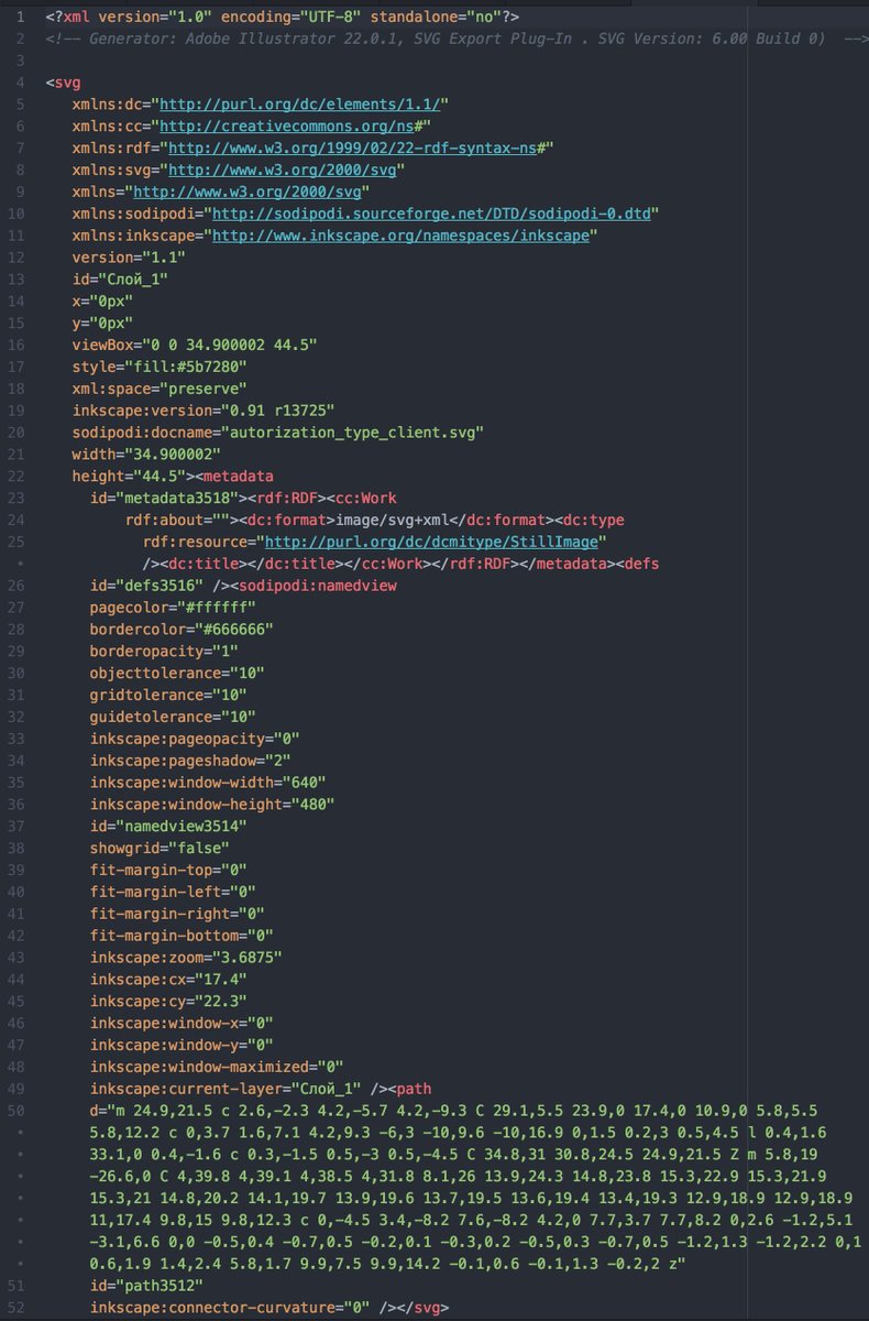 mrnptrv's tweet photo. Sometimes it's a good idea to look into the SVG code. You: "Even when I'm using a graphics editor?" Me: "Especially then!" Here is the code of one icon:
1) from designers (1.1 Kb);
2) cropped in editor (2.4 Kb);
3) after #SVGOMG (656 bytes).
My fave one:
https://t.co/SfPubSl6s2 https://t.co/VWAo3jWKT8