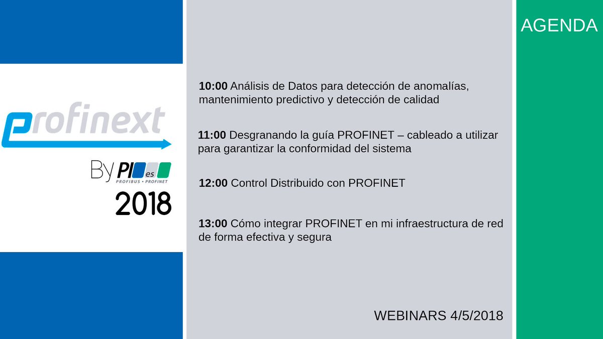 PROFIBUS_ESP's tweet image. Mañana continuamos nuestros #PROFINEXT Te los vas a perder? bit.ly/1Mhr4mj #PROFIBUS #PROFINET #IOLINK