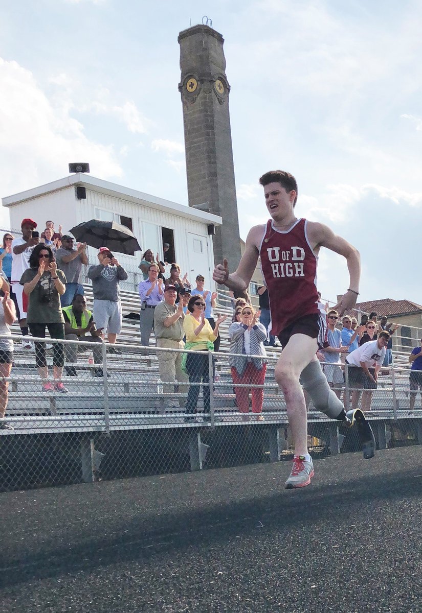 UofDJesuit's tweet photo. No matter the school affiliation, family, friends, and fellow runners were all there to cheer on Sean English '18 at his first and last track meet of the season. In doing so, Sean completed yet another one of his goals-to run again. What an inspiring day! A.M.D.G. https://t.co/aIlqxFEKnG