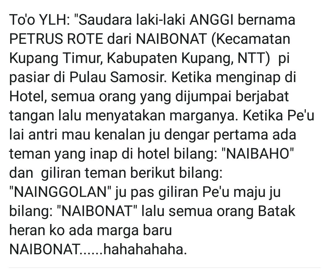 Prof Yusuf L Henuk Sur Twitter Cerita Lucu Orang Ntt Teo