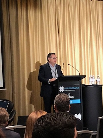 GRC_Solutions's tweet photo. #ACCELERATERegTech2018 is underway in Sydney today! Our very own Julian Fenwick is kicking-off the first panel discussion on the hurdles to banking innovation. #RegTech #RegTechAus https://t.co/XwXUqOGfkm