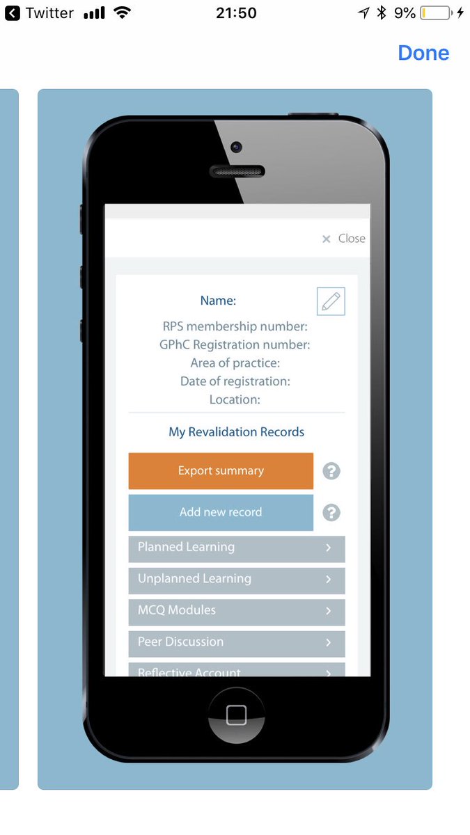 DrDianeAshiru's tweet photo. @RobbieMTurner @rpharms THANK YOU @rpharms - a revalidation app. Downloaded and now going through. Learning so far: Entries can be exported, includes key info on requirements. #excited. @RobbieMTurner https://t.co/ohvb51l6R6
