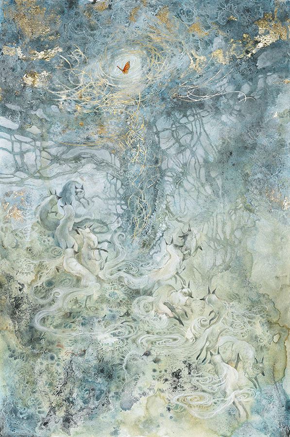BeautifulBzarre's tweet photo. The detail in @shadowscapes' watercolour and golf leaf painting 'Entropic Corporeality' is something else! Such beautiful foxes! Contact @KrabJabStudio for purchase details.

#BEAUTIFULBIZARREMAGAZINE #ARTMAGAZINE #ART #WEARABLEART
Subscribe today > https://t.co/TwDo6IaSKJ https://t.co/XDS0eqjitS