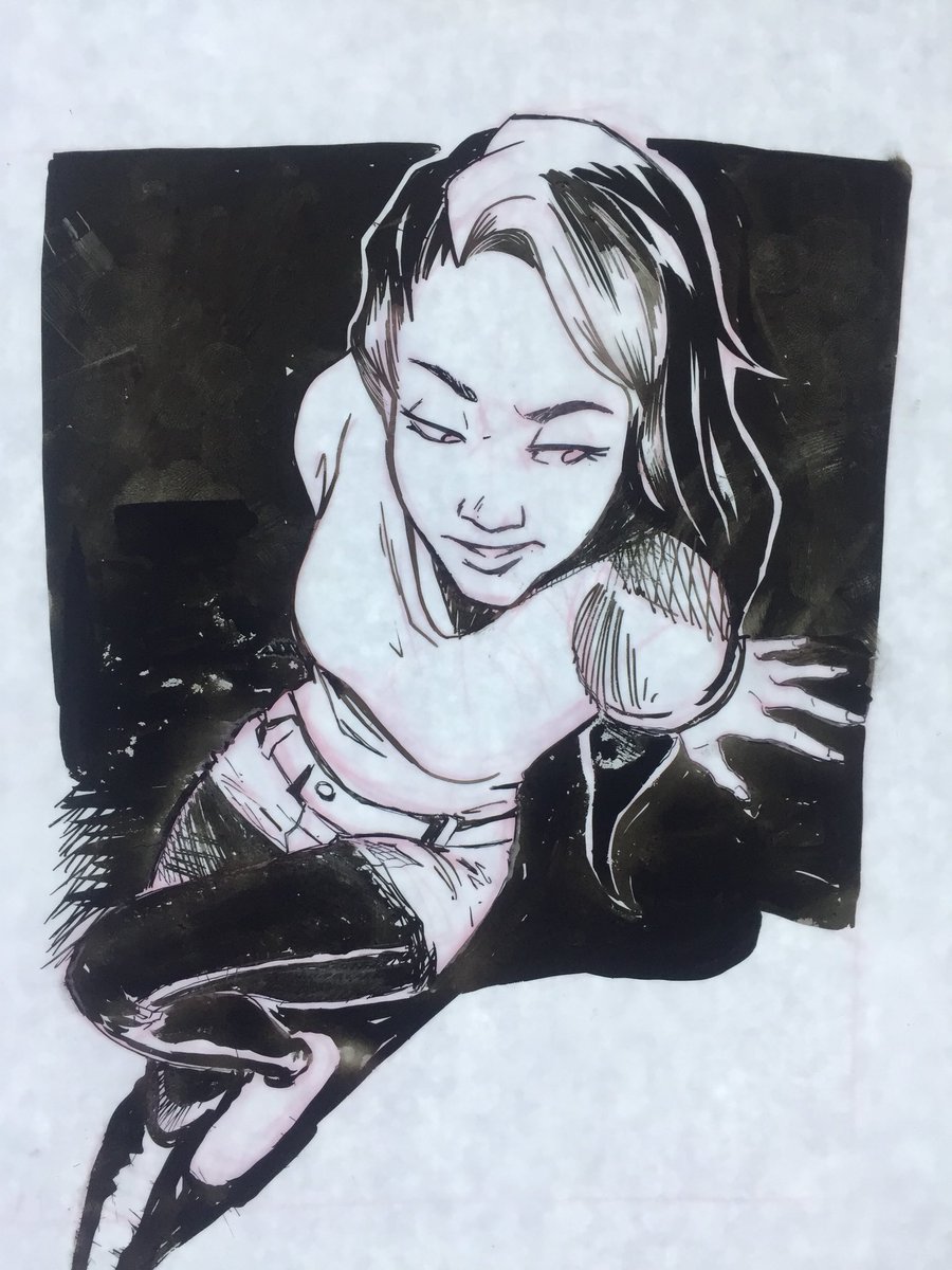 frandelgado's tweet photo. Working with light table 😋#sketch #inking #girl #costarica #vancouver #drawingoftheday #frandelgado #brunette #woman #womenincomics https://t.co/M0FA0ll7hg
