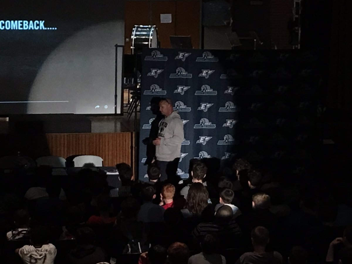 EnidStrength's tweet photo. Waller Eagles turned into official Enid Plainsmen today! Commit to the great sacrifice of becoming your best for your school! #IMDAL #PlantTheFlag https://t.co/v0wZIIImNF
