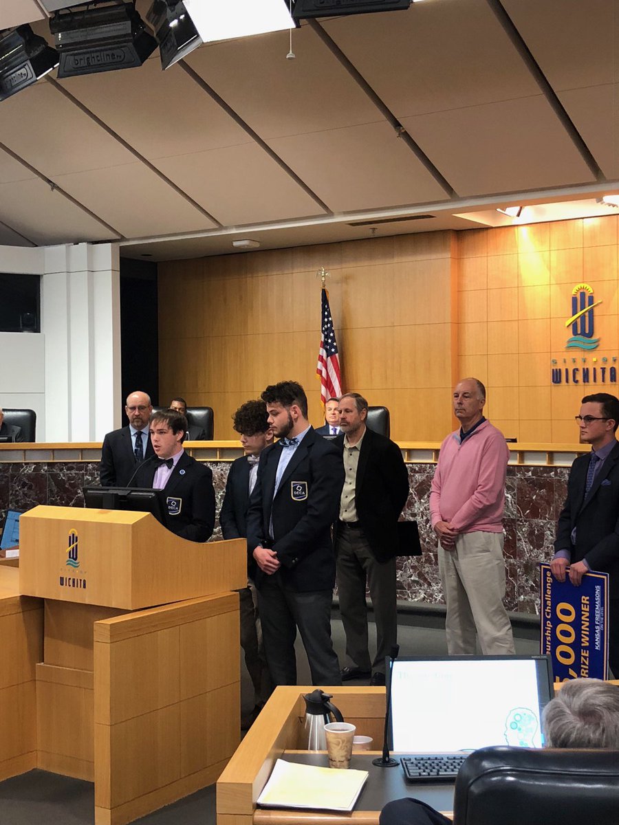 Wrapping up the year with a final presentation/pitch to the city council. We want to thank <a href="/gary_oborny/">Gary Oborny</a>, the Director of Wichita State’s Center for Entrepreneurship Mark Torline, <a href="/Greater_Wichita/">Greater Wichita Partnership</a>, and @coachjeffdarr. Thank you so much for all of you who have supported us!