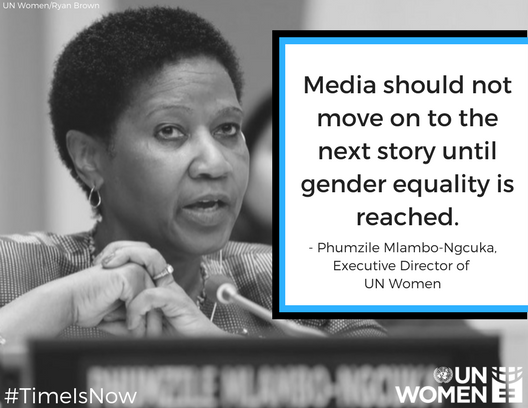 UN_Women's tweet photo. #PressFreedom means being able to speak the truth.

#TimesUp on impunity. The #TimeIsNow to hold those in power accountable. #WorldPressFreedomDay https://t.co/kef9SqW3wU