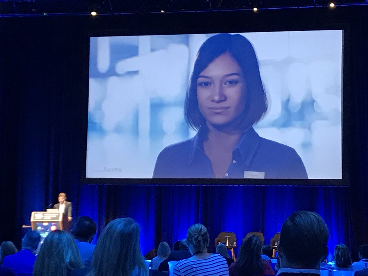 NatScheidegger's tweet photo. Meet Sophie, the AI customer assistant of the future! #insurtechAU #Faceme https://t.co/ydap6AxVhB