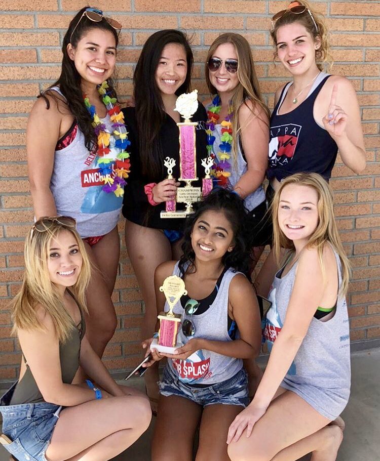 DeltaGammaUCR's tweet photo. The Final Results are in! Congrats to @DeltaChiUCR for winning AS Team Swim Events for boys &amp; @EpsilonPi_KKG for the gals! Last but never least, a BIG congrats to @UCR_SAE for winning the Most Beautiful Eyes Award! We are so proud of you all &amp; thank you for your hard work 🤗⚓️ https://t.co/L9Xq9stduQ