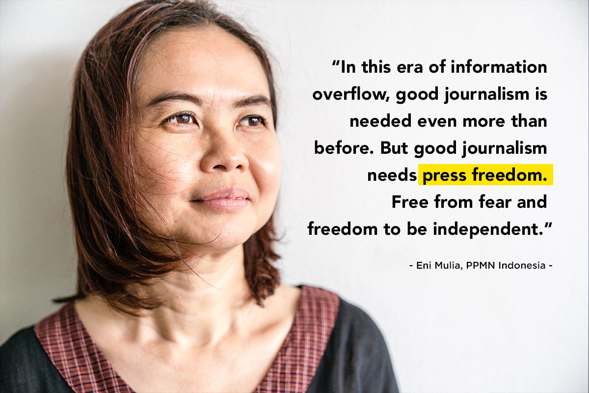 JARING_'s tweet photo. "But good journalism needs press freedom. Free from fear and freedom to be independent"- Eni Mulia, Executive Director https://t.co/EM8LZ0jsE5

Happy Press Freedom Day 

#PressFreedom # https://t.co/v2ngW7mXRH