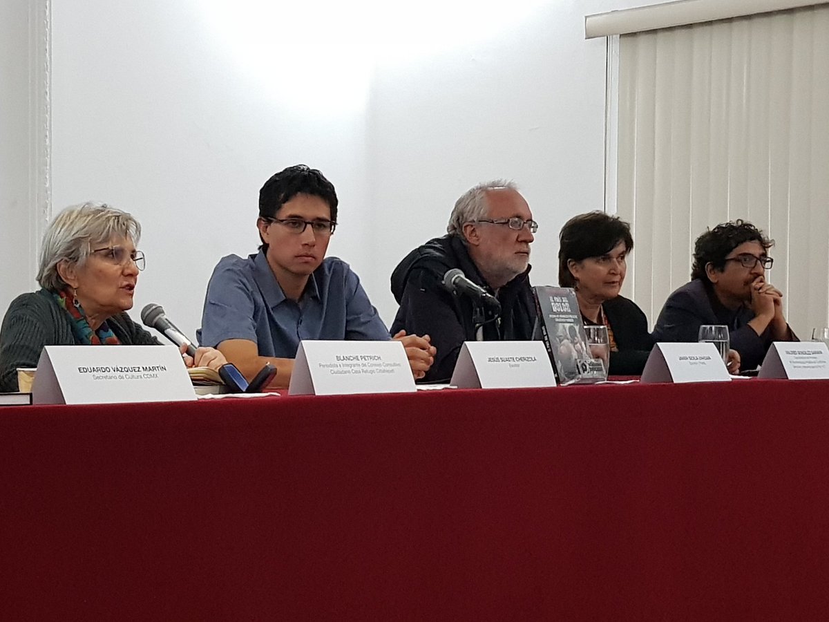 CulturaCiudadMx's tweet photo. Esta noche se presenta en @casarefugio el libro "El país del dolor", de Jesús Suaste Cherizola, con la presencia de Javier Sicilia, Dolores González, @blanchepetrich y @fabriziomejia. https://t.co/eSXSKtjy5A