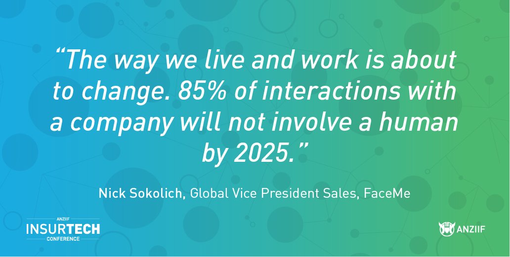 ANZIIF's tweet photo. Nick from @FaceMe on the omni-channel digital workforce. #InsurtechAU https://t.co/4sfQUVWsBz