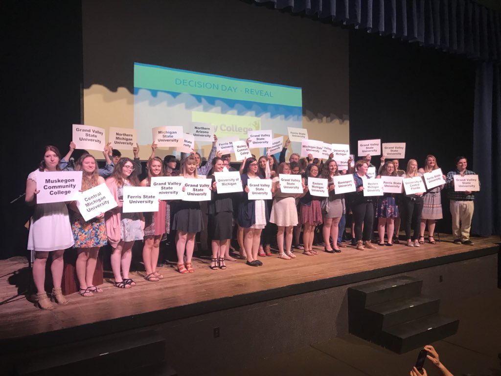 EarlyCollegeMC's tweet photo. Congratulations to the Early College class of 2018. We are so proud of your accomplishments. Thanks to all of our student speakers, you were all amazing. @EarlyCollegeMC @MuskegonCC @maisd https://t.co/L464oPOErg