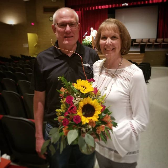 PrincipalHecox's tweet photo. Tonight we took a moment to recognize Mrs. Kaufman for her 35 distinguished years of service to USD 423! Her dedication and love for students is to be admired! She is one of our #essentialpieces! https://t.co/t5xKf1DnHL