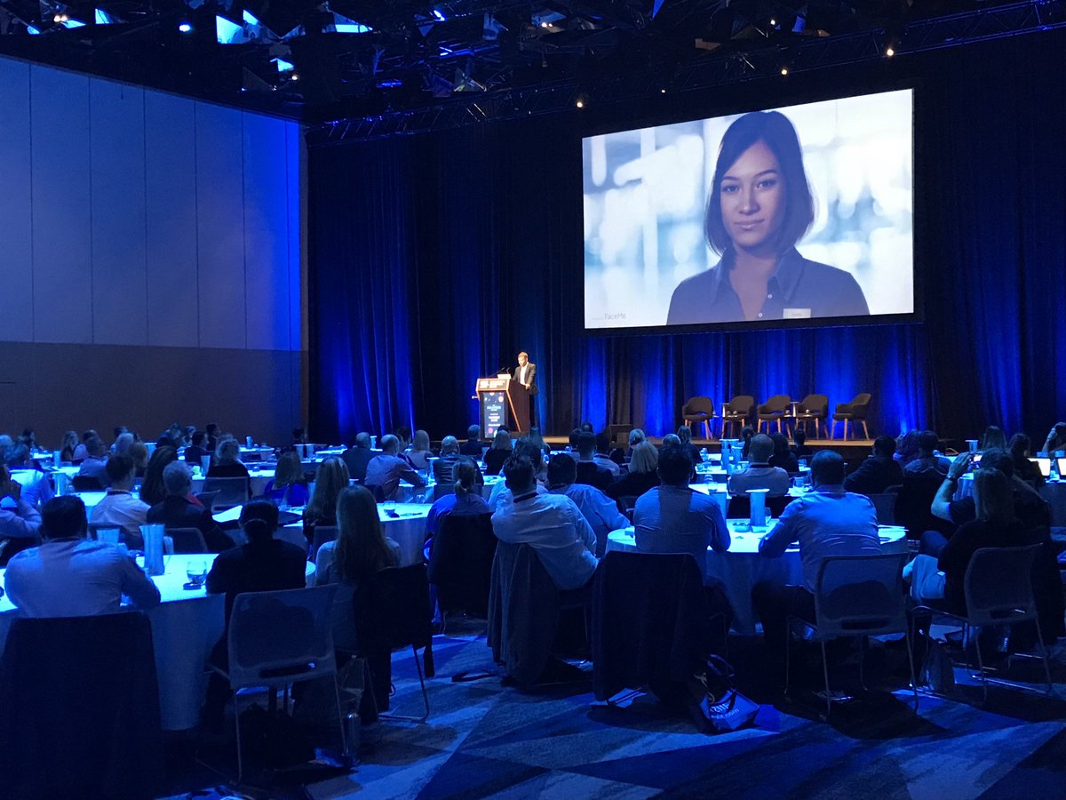 ANZIIF's tweet photo. Nice to meet you Sophie! @FaceMe introduced their digital employee at #InsurtechAU and discussed how customer service is being redefined. https://t.co/moKlnuqBv5