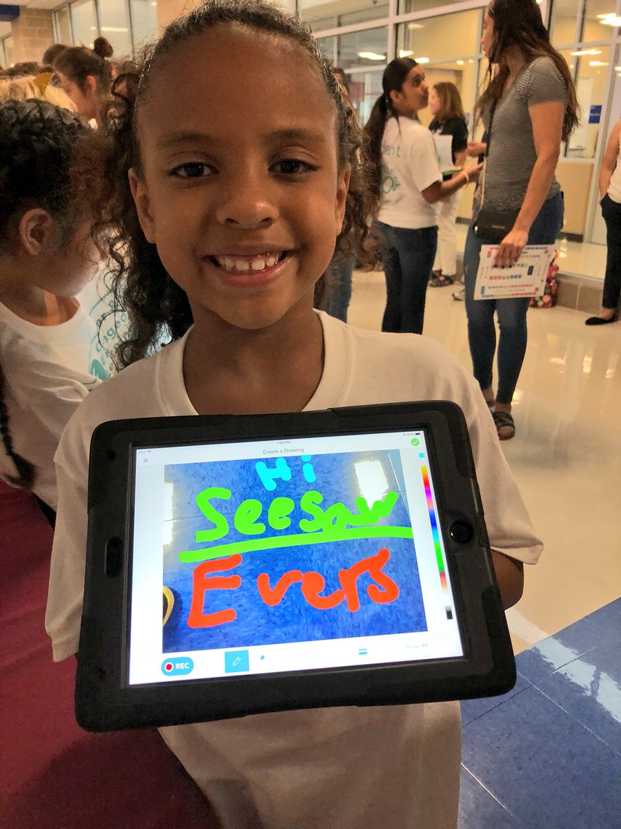 erica_lashley's tweet photo. These students came out and did great representing Evers ES! I am so PROUD of my students and how well they showcased our learning with technology! #EversInspired #techexpo18 #NISDInspired @Seesaw https://t.co/X4kGVIUyDy