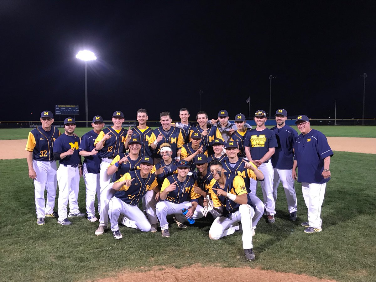 MuhlsBaseball's tweet photo. 2018 Berks I Regular Season Champs .. your Muhlenberg Muhls #ONE https://t.co/49UFXzsqiX