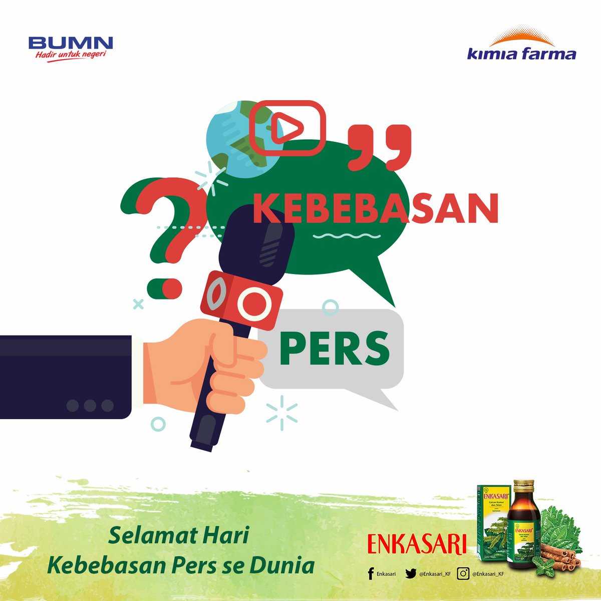Pers cerdas, bangsa cerdas. Enkasari mengucapkan Selamat Hari Kebebasan Pers. #Enkasari #MulutSehat #harikebebasanpers #harikebebasanpers2018