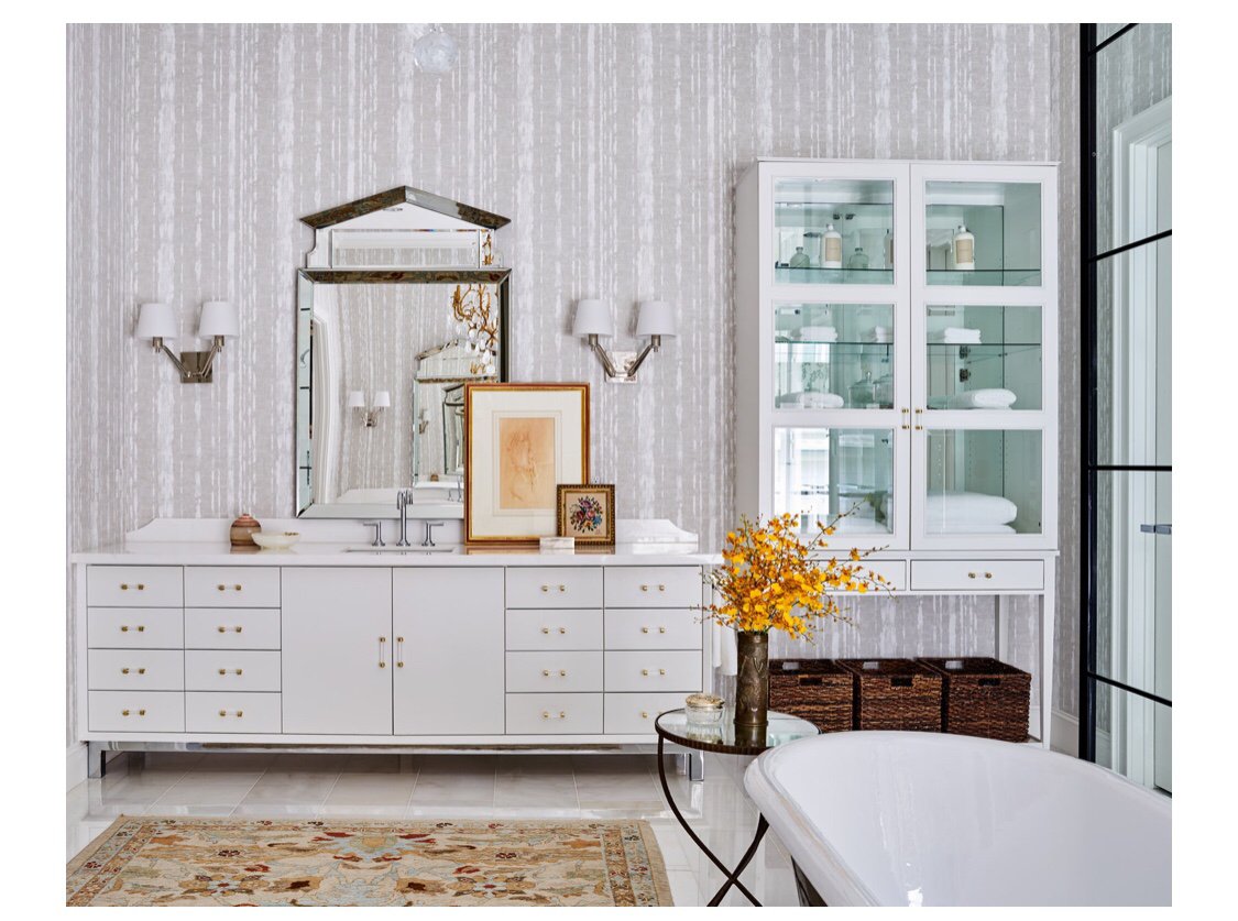 DeniseMcGaha's tweet photo. Still in the midst of a master bath remodel at chez McGaha. At times I find myself dreaming of the end result-a relaxing & organized retreat. Thanks @DeringHall for the inspirational post & for including our project! #masterbath #oranization https://t.co/sYQPVMZ0JC https://t.co/7qQEHbhsTt