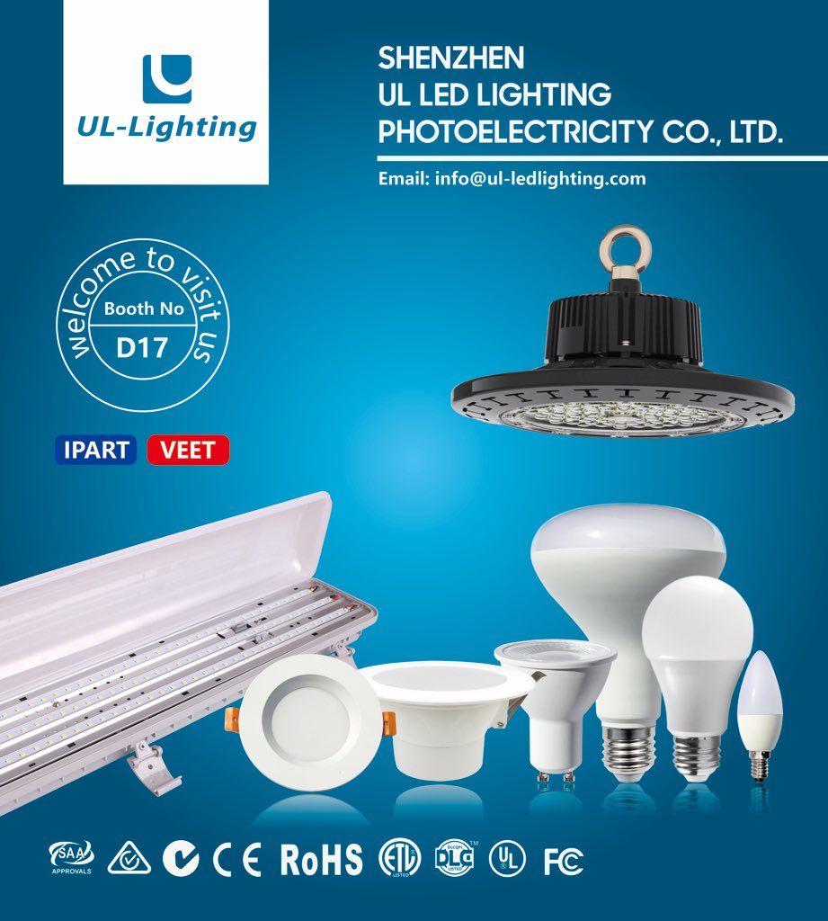 EpowerLighting's tweet photo. EXHIBITOR FEATURE: It is great honer to have SHENZHEN UL LED LIGHTING exhibiting on E-Power &amp; Lighting 2018. Welcome to visit us on booth No. D17 and get to know more about our products. 
Please click the link https://t.co/HGaRBE9T5Y and preregister on line. https://t.co/qfiI6oZzsN