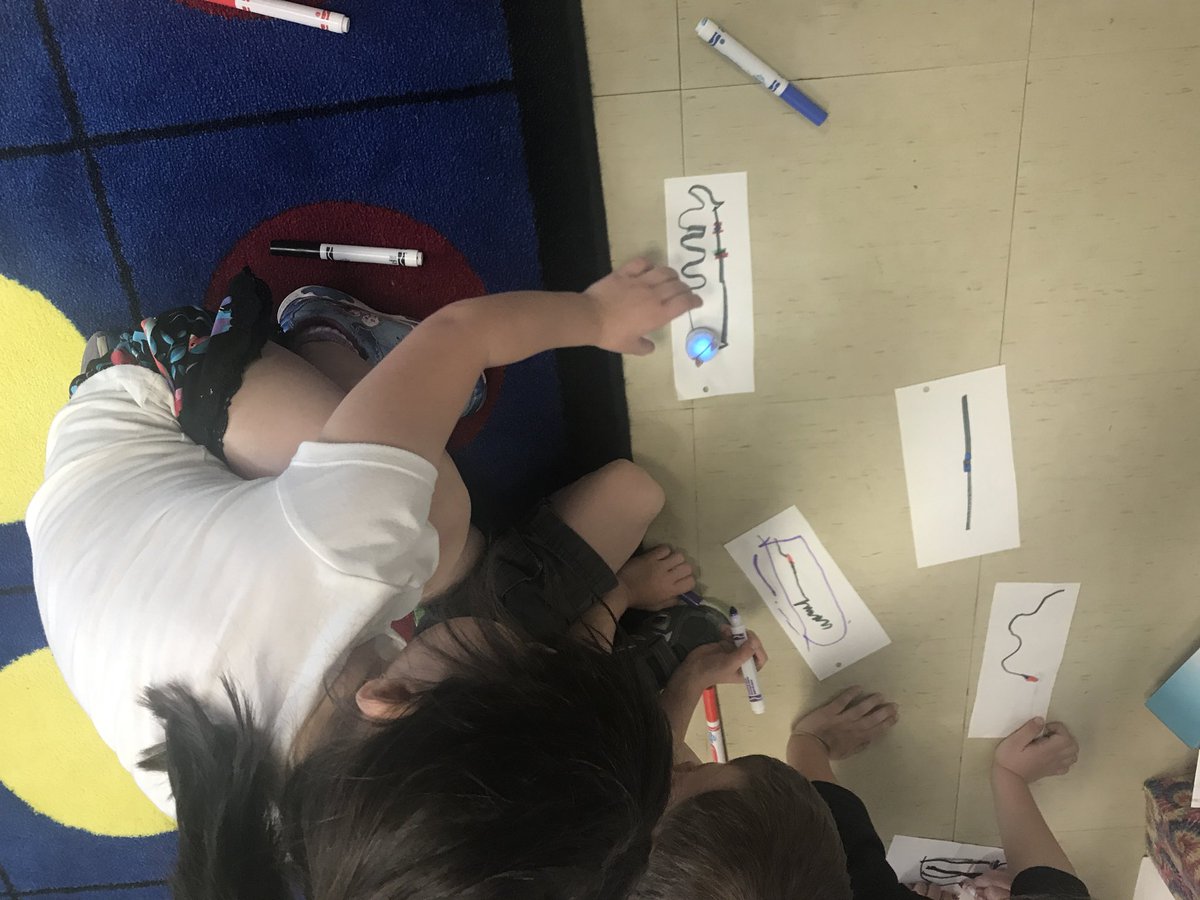 MissSHavens's tweet image. Ozobot fun in kindergarten! #LearningWithTechnology