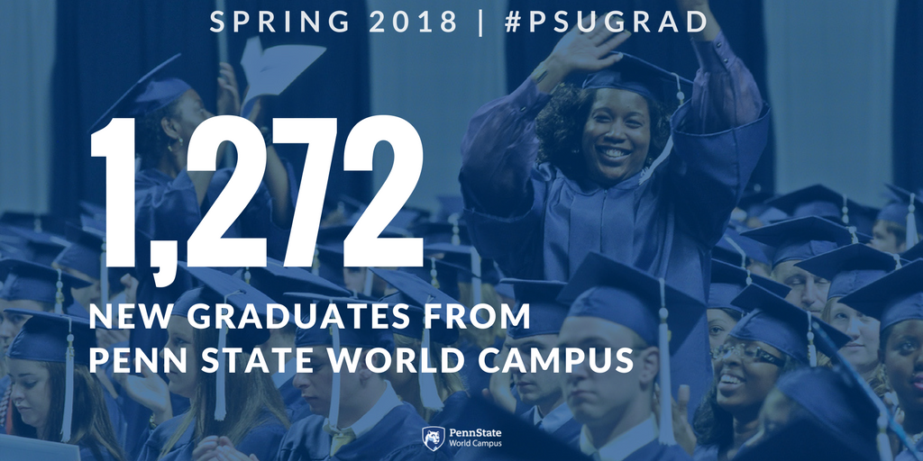 PSUWorldCampus's tweet photo. Congratulations to all of our #Spring2018 graduates! 👩‍🎓 👨‍🎓 https://t.co/yhPAgyfrsh