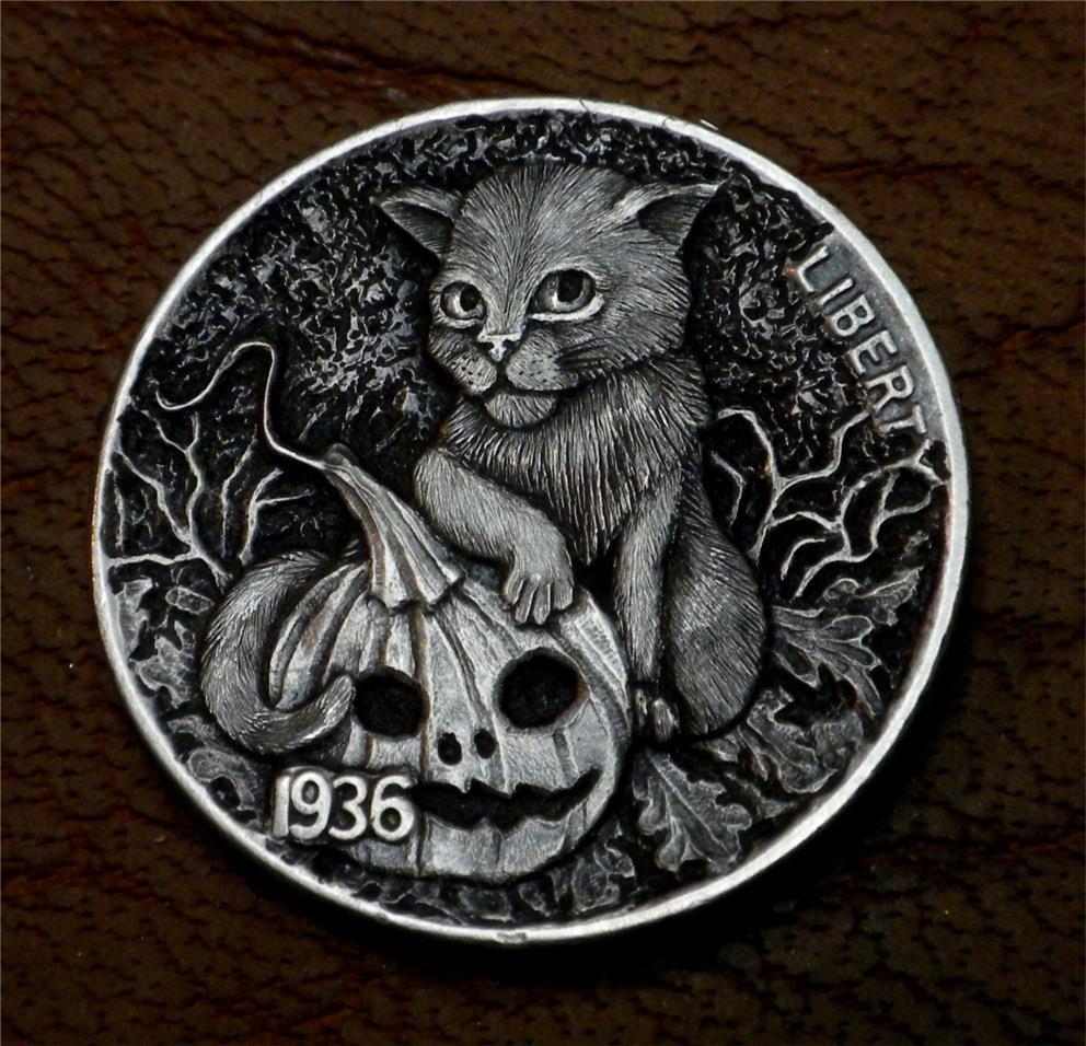 Hobo_Nickel_Soc's tweet photo. Happy #NationalParanormalDay #Paranormal #Cativity Here Kitty, Kitty #Kitty #BlackCats
#HoboNickel #CoinCarvings by #HowardThomas @PurrgatoryCats https://t.co/80b8Z3H6dQ