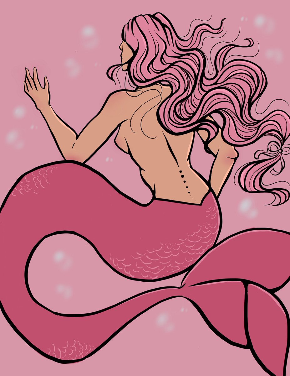 ashramenart's tweet photo. Day 2 of #MerMay2018
I’m so happy with how she turned out 😍
#mermaid #drawing #art #pinkpalette #twitterart #digitalart #siren #maywedrawdaily #bubbles https://t.co/2IiNQ7J4bW