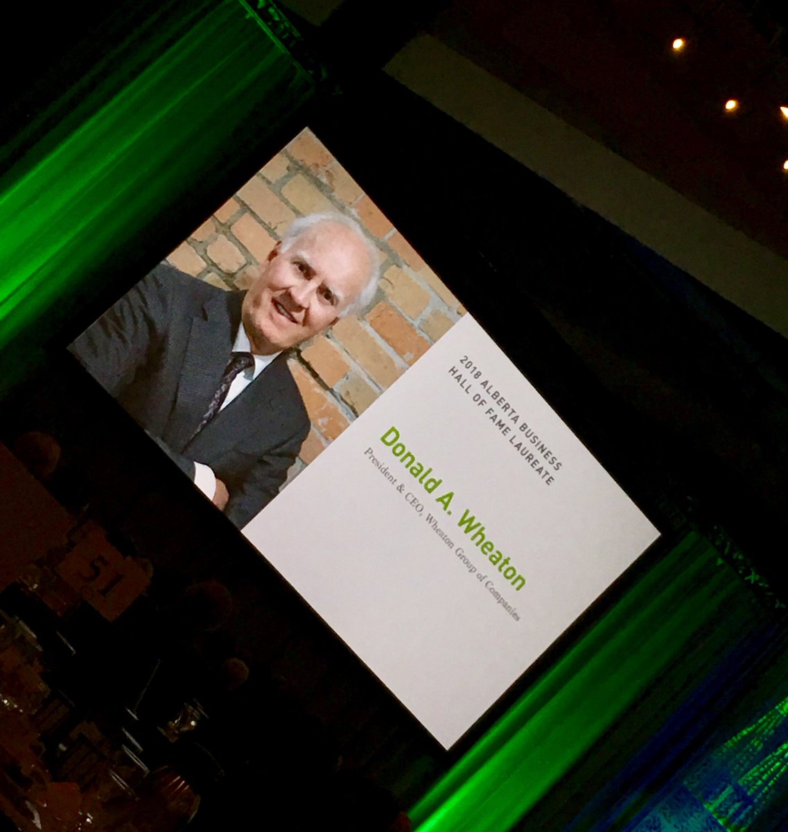 BusInEdmonton's tweet photo. Congrats to Don Wheaton being inducted into the #ABHOF2018 @JAnorthalberta @DonWheatonGM https://t.co/1fpQXpBmLG