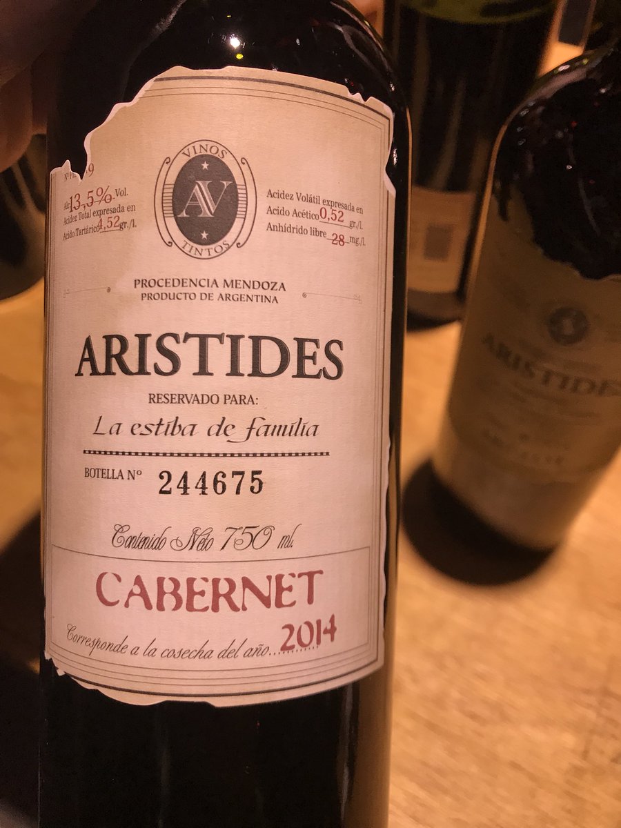 diazknel's tweet photo. Mis elegidos de @aristideswines #EnjoyMalbec #WineHackaton https://t.co/tLjaQETcn0
