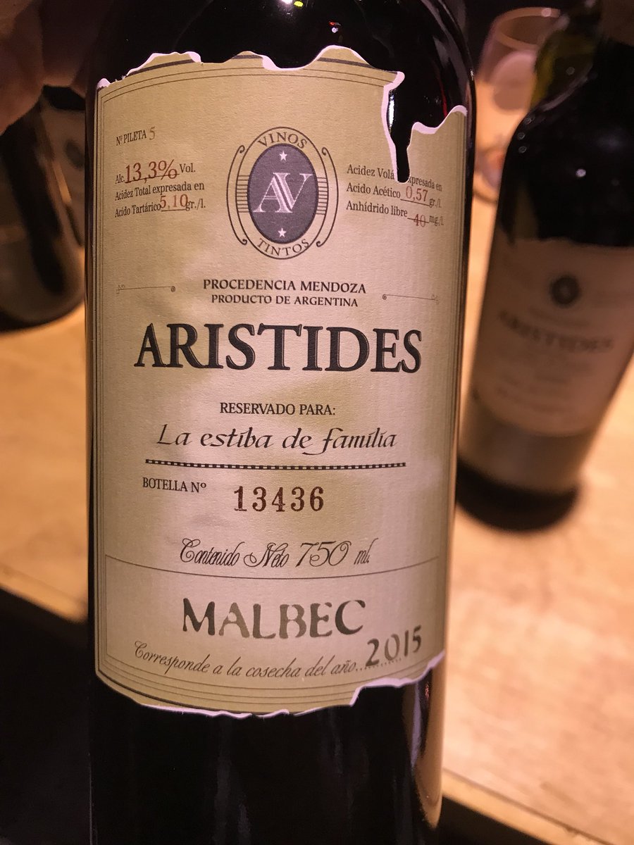 diazknel's tweet photo. Mis elegidos de @aristideswines #EnjoyMalbec #WineHackaton https://t.co/tLjaQETcn0