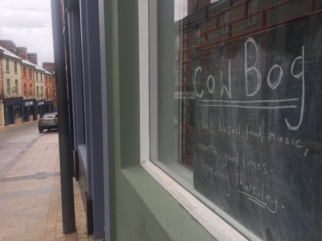 The pre-1860s name of Waterloo Street was the Cowbog or Cowbog Street, presumably because this was the route out of the #derrywalls to graze your cows in the bog. Good luck to the new, very appropriately, plant-based eatery, adding to the culinary reputation of a great street.