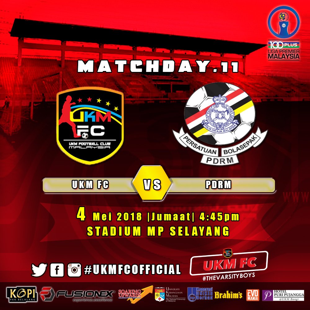 ukm_fc's tweet photo. 100 PLUS LIGA PREMIER 2018: MATCH 11
UKMFC VS PDRM
Jom support UKMFC!!!...
#ukmfcofficial #ukm #ukmpower #thevarsityboys #LigaPremier2018 #unifi #iflix #fusionex #evomaniaburnz #evomania_nutrition #puripujangga #preworkout #unikeb Koperasi Unikeb Berhad https://t.co/8tYPNcOXmh