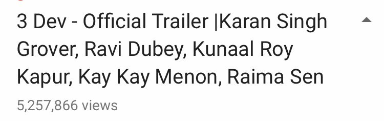 KSGAngels's tweet photo. 5 million views on YouTube #3DevTrailer #3Dev @iamksgofficial @_ravidubey @ankoosh_bhatt #KaranSinghGrover 😍 https://t.co/QhS0JAfODD