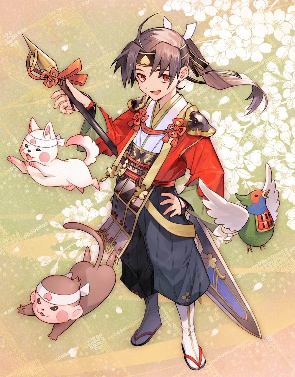 公式 イルーナ戦記オンラインの広報ふーしーさん 新登場 桃太郎 アバターの2dイラストを大公開ですっ イラスト にも描かれている犬 猿 雉の3匹は追加おしゃれ装備にもなっていますっ こちらのイラストはショップのバナーにも掲載されていますので