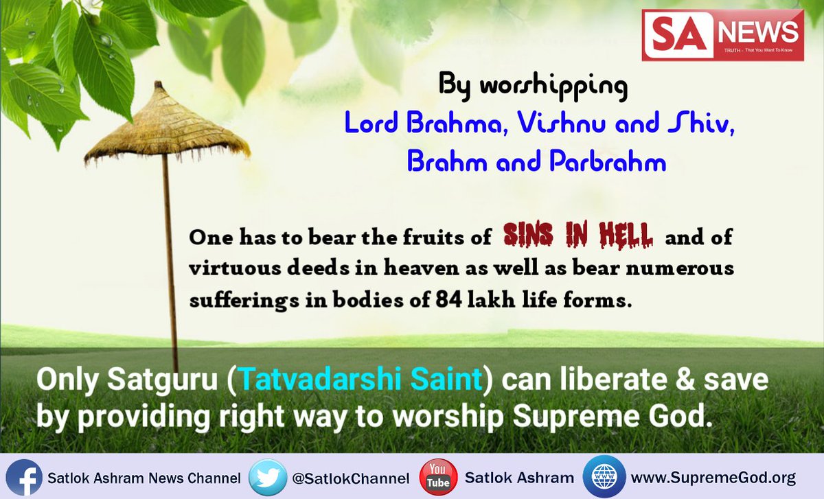 SatlokChannel's tweet photo. #ThursdayMotivation Those who don't worship One Supreme God &amp; those who worship demigods or idols won't be saved, even if they're right in their own eyes.
Imagine what will happen to those who are  sinners.
Salvation comes with the grace of supreme God through the True Guru. https://t.co/R0zIPyjg6u