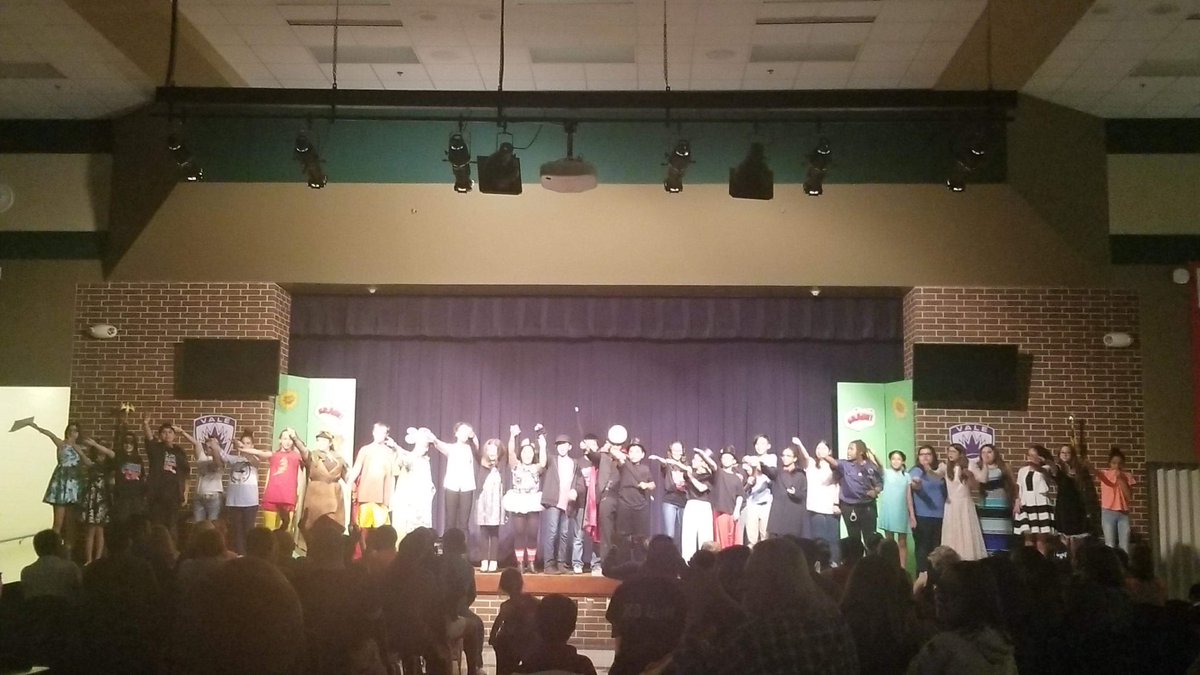 NISDValeTheatre's tweet photo. So proud of these guys for a great show tonight. Shout out to Mr. Garrett for co-directing our 1st musical! @NISDVale @MrGarrettChoir https://t.co/3ggOkZJZzo