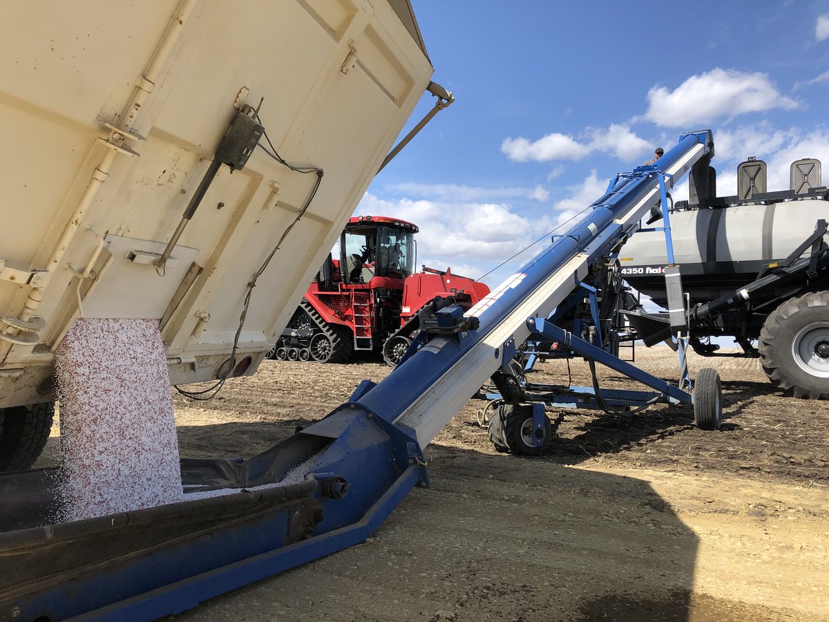 Cor9Commodities's tweet photo. #plant18 getting rolling in @LacombeCounty today! #synergy #malt #barley #cornine @Ballzley357 https://t.co/o04gQkAW7W