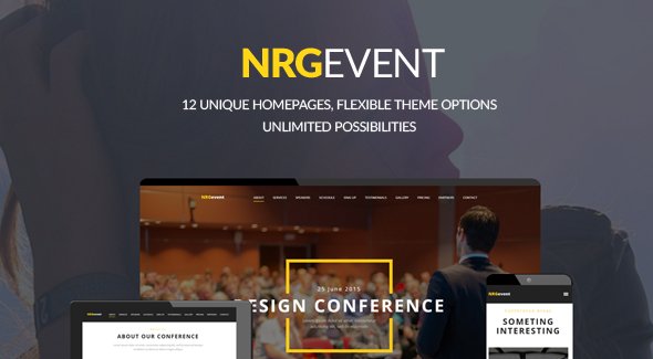 NRGThemes's tweet photo. NRGevent is a modern and beautifully designed responsive multi-page #WordPress theme that is perfect for a conference, seminar, concert, music festival, or other #event.  https://t.co/MbMdLW4zv4 https://t.co/h5Ycj8mejk