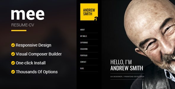 NRGThemes's tweet photo. MEE is a responsive #resume and personal #portfolio #WordPress theme that is perfect to display your #resume and #portfolio in a professional way. #job #jobs #jobseekers #recruiting #hiring #jobsearch https://t.co/RmVfn3uF9u https://t.co/Sme4MF6IVJ