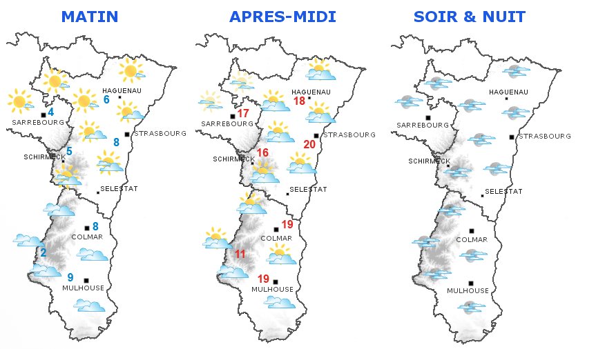 manutopmusic's tweet photo. #meteo #Atmorisk Un peu d’humidité en ce début de journée. Ce matin ciel très nuageux, excepté sur le nord de l’#Alsace où le soleil devrait rapidement se montrer. Cet après-midi, soleil et nuages. Matin : 7 à 11° Après-midi : 17 à 20°. La suite : Soleil et nuages https://t.co/Q3obDSMUTX