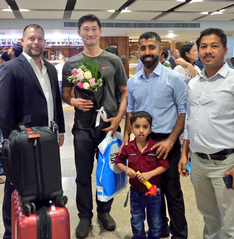 stephenmarriott's tweet image. Nakamura Sensei has arrived in Dubai. Looking forward to the Arab Gasshuku this weekend. #DubaiKarate #IOGKF #DXB