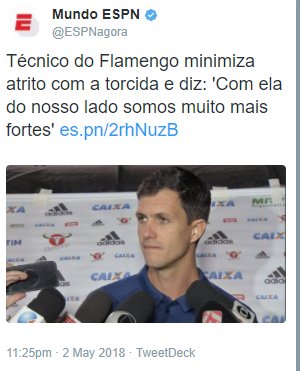 DidaZico's tweet photo. As Tags da Flapress
Corinthians perdeu em casa: #JuizConfuso #TimeCansado
Atlético-MG empata em casa: #DefesaInexpugnável
#ChapeMuralhaDaChina
Flamengo vence fora: #NãoConvenceu
#JogouMal #Atrito #Protesto
That's all folks! https://t.co/CMTqGyEOdV
