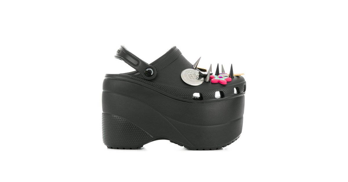 balenciaga platform crocs